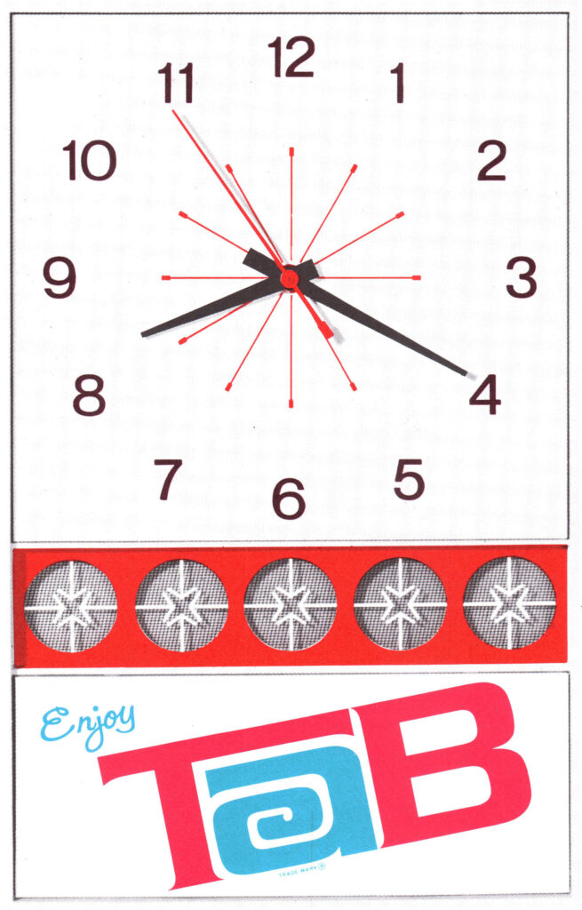 1970 Illuminated TAB Decorator Design Clock